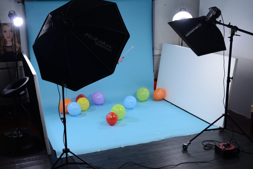 Nottingham photo studio Birthday photo shoot setup